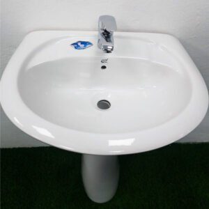 Mark Pedestal Wash Basin White - 22 Inch