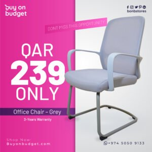 Office Chair with Metal Leg - Grey (293-1)