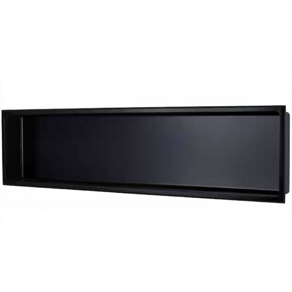 Bathroom Niche Cabinet with LED 1210x280x120MM - (Matt Black)