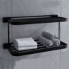 Wall Mount Double Towel Rack 580x220x100MM - Titanium Gold