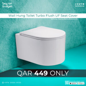 Wall Hung Toilet with UF Seat Cover - White