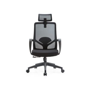 Office Chair With Headrest– Black