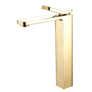 Single Lever Basin Mixer Faucet Without Waste – Brushed Gold
