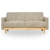Modern Design Fabric 3-Seater Sofa with Wooden Legs - Grey (JYM2308)