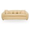 Modern Fabric 3-Seater Sofa with Cushions - Off white (JYM2204)