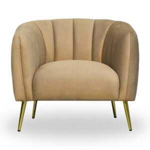 Modern Sofa Chair with Metal Legs – Grey Velvet (JYM1833B)