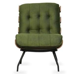 Modern Upholstered Chair with Metal Spider Legs - Green (JYM2234)