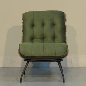 Modern Upholstered Chair with Metal Spider Legs - Green (JYM2234)