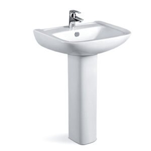 Full Pedestal Wash Basin - White