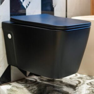Wall Hung P-Trap Toilet with UF Seat Cover 510x360x380MM - Black Matt (889)
