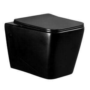 Wall Hung P-Trap Toilet with UF Seat Cover 540x355x360MM - Black Matt (851)