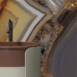 Tele Di Marmo Precious Agate Brown Polished Rectified 120x278