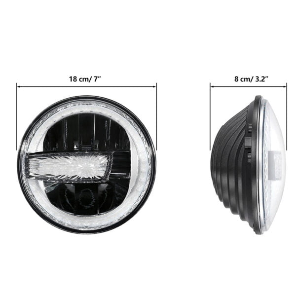 Led Headlights With Halo Ring DRL