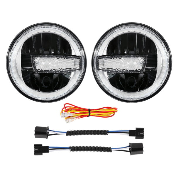 Led Headlights With Halo Ring DRL