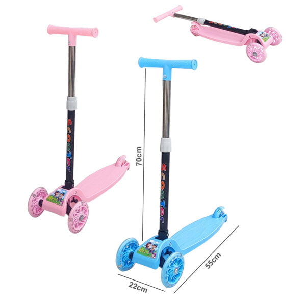 3 Wheel Scooter for Kids (Adjustable & Folding)