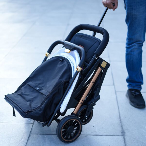 Baby Stroller With White Animal Print