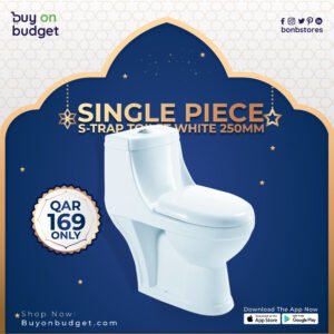 Bathx Single Piece S-Trap Toilet White -250MM (5527)