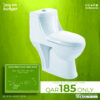 Bathx Single Piece S-Trap Toilet White -250MM