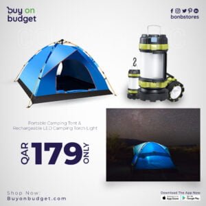 camping tent and camping light combo