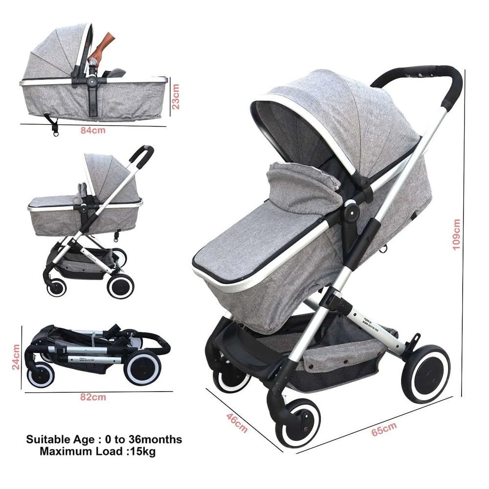 Baby Stroller (Grey)