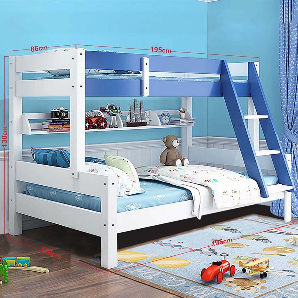 Kidomate Children Wooden Double Bunk Bed