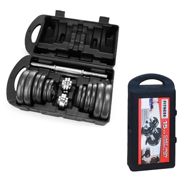 Fitness Weight Lifting Iron Dumbbell Set - 15 Kg