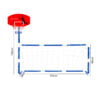 Kids 2-in-1 Football Net & Basketball Stand