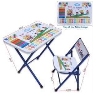 Kids Foldable Study Table Chair Set