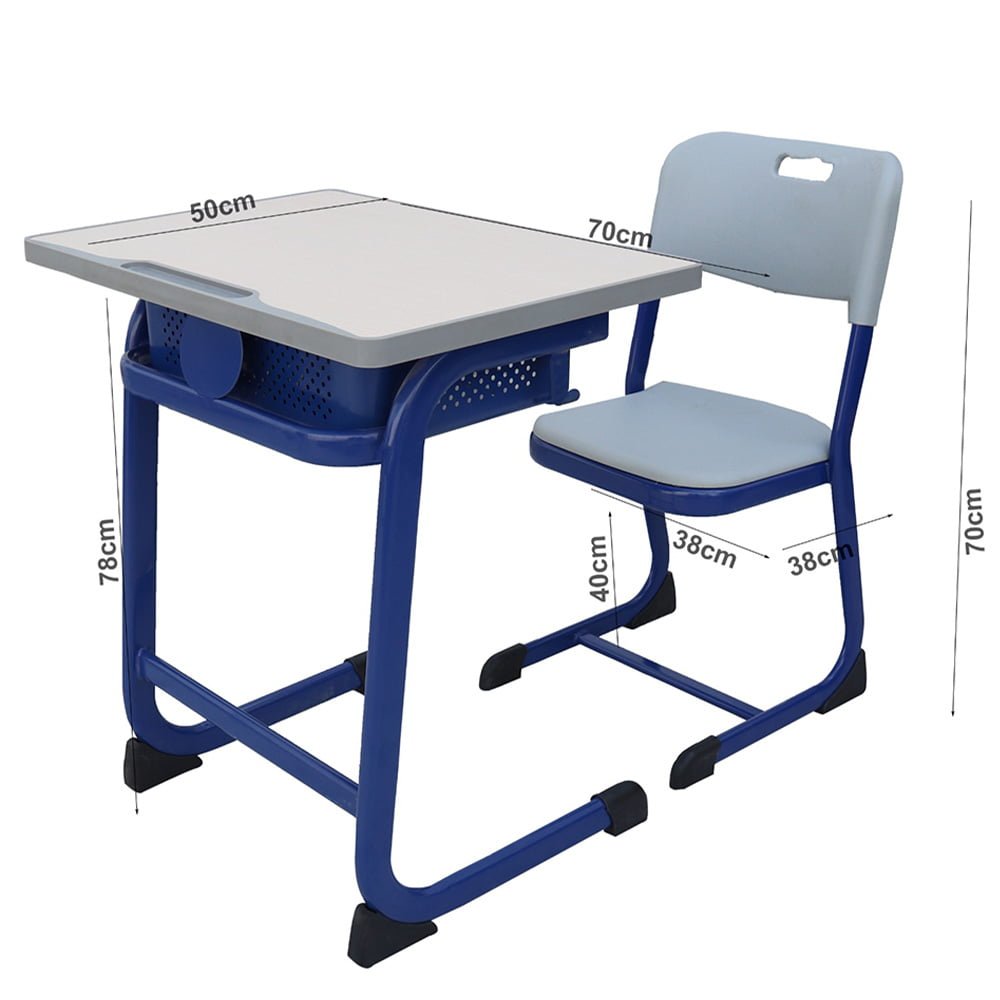 Metal Frame Study Table With Chair