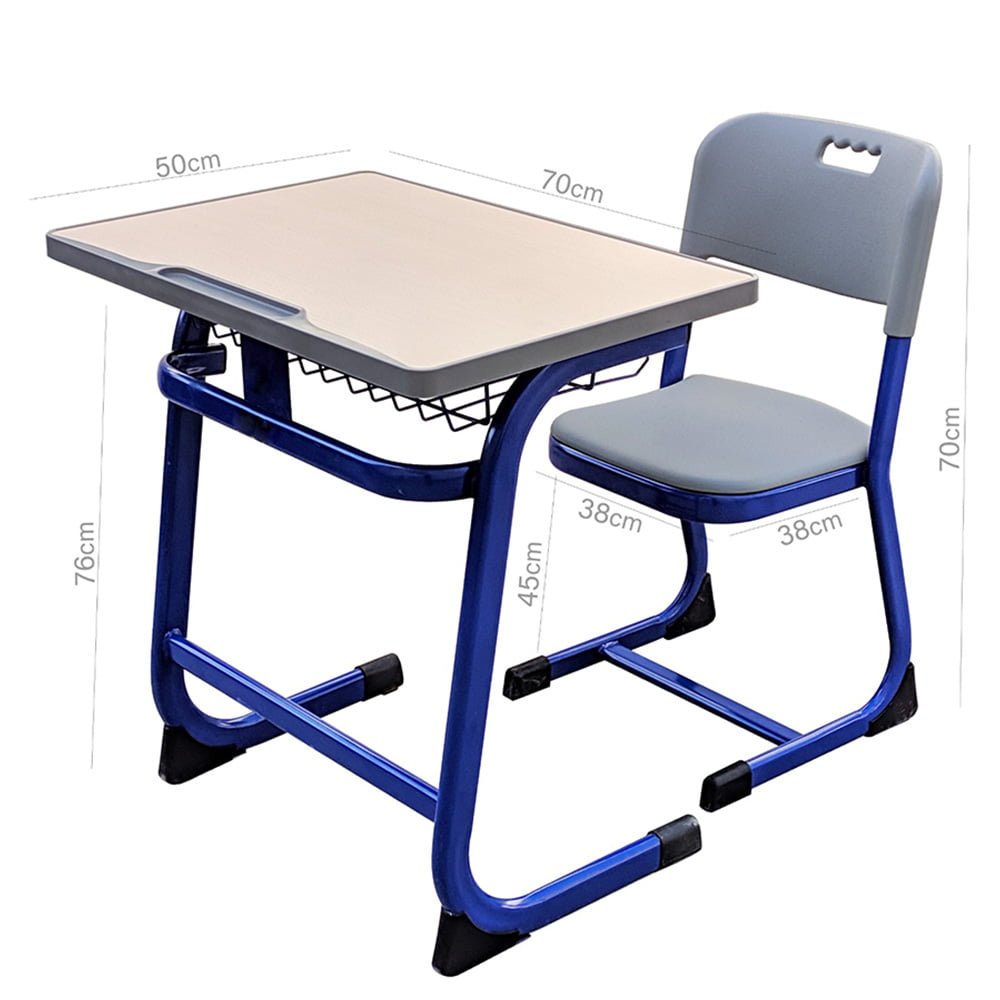 Metal Frame Study Table With Chair