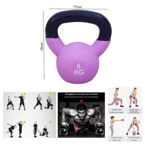 Non-Slip Weightlifting Kettle Bell for Full Body Workout - 6KG