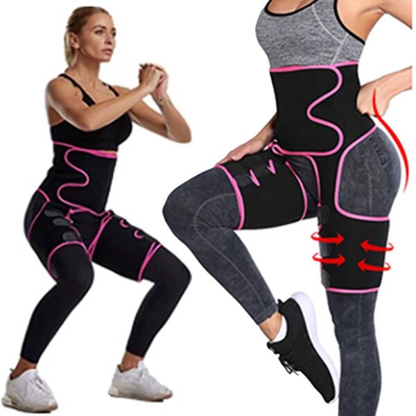 Sweat Waist & Thigh Trainer Belt with Adjustable Straps