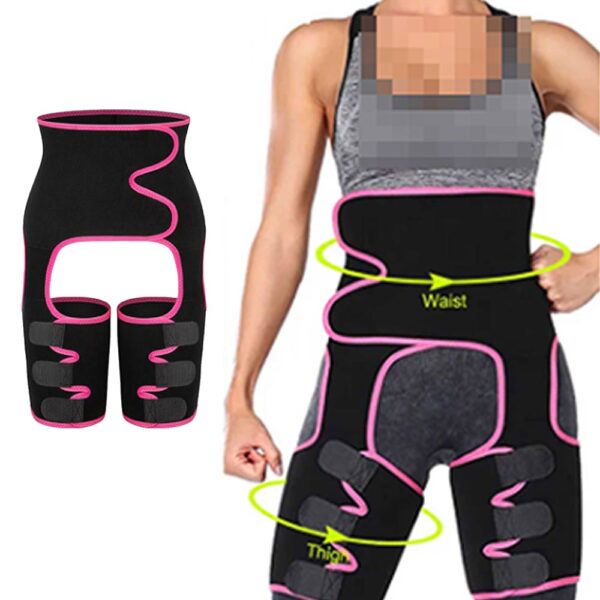 Sweat Waist & Thigh Trainer Belt with Adjustable Straps