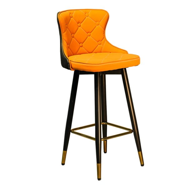 Upholstered High Chair with Footrest For Restaurant - H-022