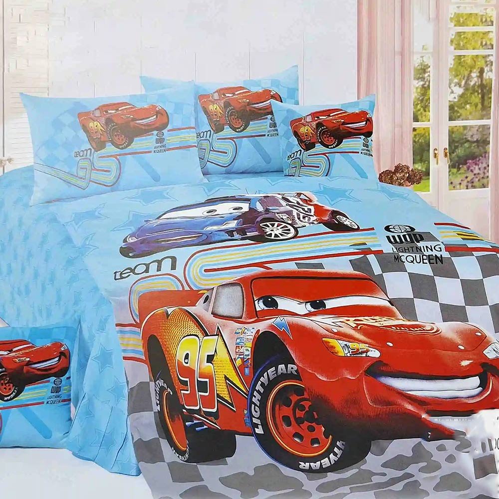 Cartoon bedsheet for kids bedroom