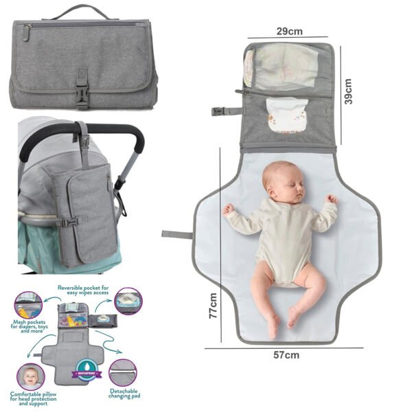 Foldable Diaper Mat for Outdoor & Travel Bag