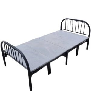 Folding single bed with a simple design