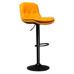 Modern Leather Swivel High Chair with Footrest for Restaurant