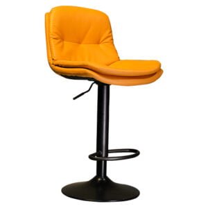 Modern Leather Swivel High Chair with Footrest for Restaurant