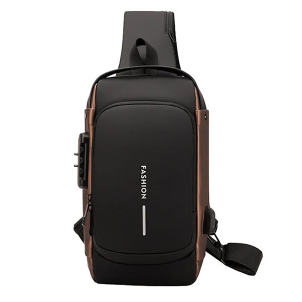 Single Shoulder Backpack with USB and Combination lock