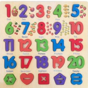 Educational Wooden Number Puzzle Board