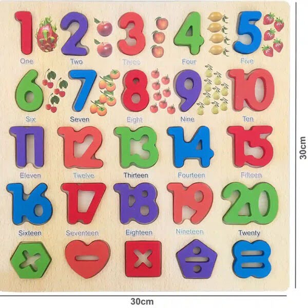 Educational Wooden Number Puzzle Board