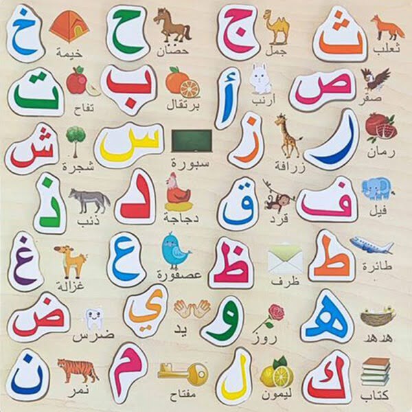 Arabic Alphabet Puzzle Board