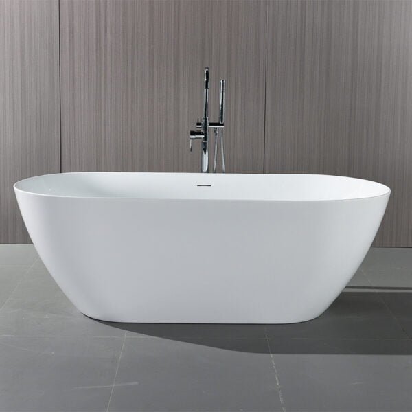Acrylic Free Standing Bathtub 1500x730x580MM - White (6117)