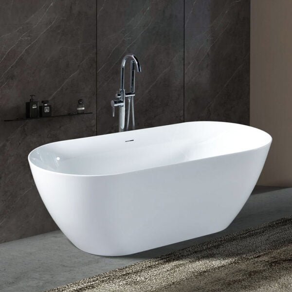 Acrylic Free Standing Bathtub 1700x750x580MM - White (6117)