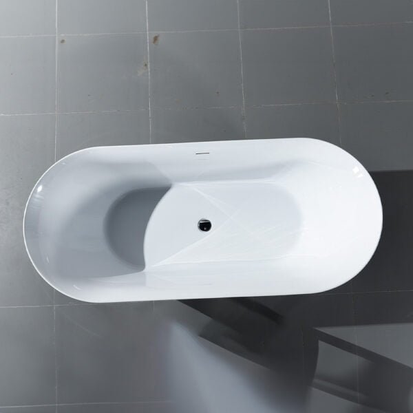 Acrylic Free Standing Bathtub 1700x750x580MM - White (6117)