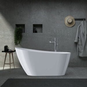 Allure-T Freestanding Acrylic Bathtub 1700x800x720MM - Glossy White