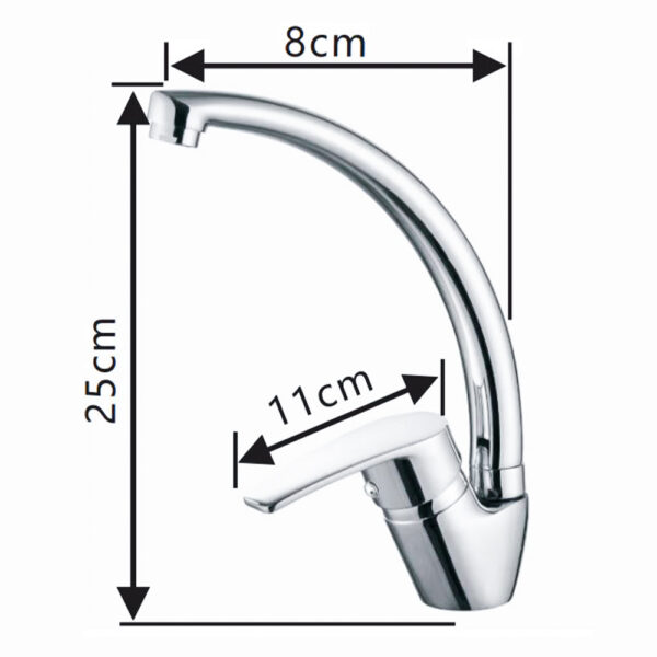 Brass Basin Mixer - 02 (Chrome)