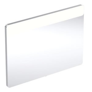 Geberit Option Square Mirror with Top Lighting - Aluminium Brushed (90x65CM)