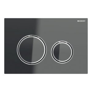 Geberit Sigma21 Actuator Plate for Dual Flush Plate - Lava Glass & Chrome (CH 115.884.JK.1)